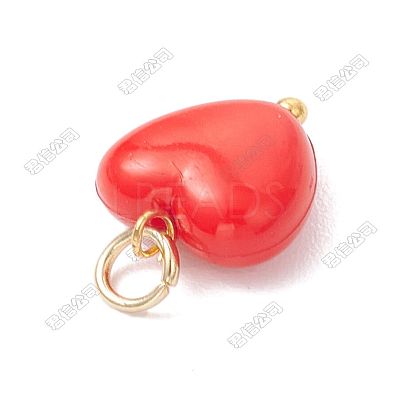 150Pcs Opaque Acrylic Heart Charms PALLOY-SZ00048-1