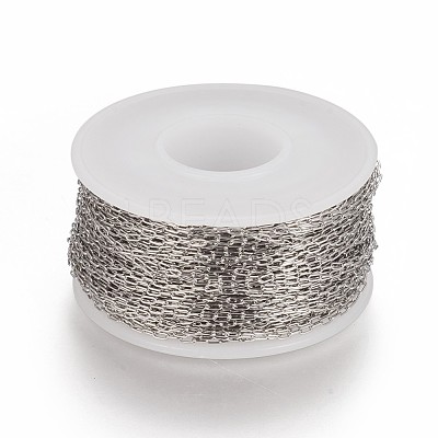 Tarnish Resistant 304 Stainless Steel Paperclip Chains CHS-F010-01A-P-1