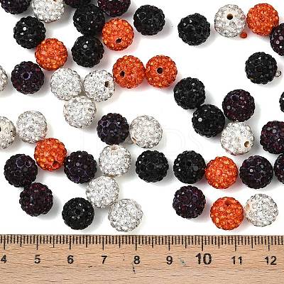 Halloween Theme Pave Disco Ball Beads RB-L037-04-1