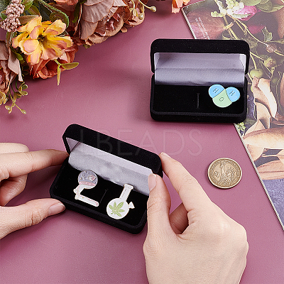 Velvet Jewelry Cases CON-WH0100-16-1