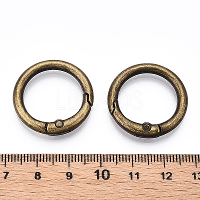 Alloy Spring Gate Rings AJEW-WH0129-48B-AB-1