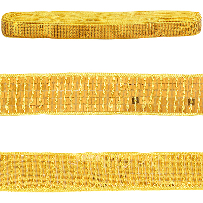 Polyester with PVC Paillette Lace Trim Ribbon OCOR-WH20050-015B-1