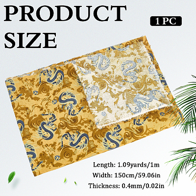 Dragon Pattern Cotton Fabric DIY-WH0579-96C-1