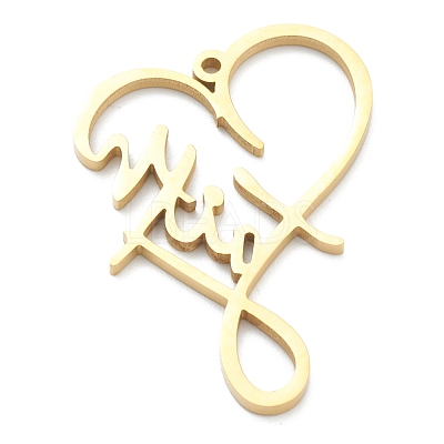 Ion Plating(IP) 304 Stainless Steel Pendants STAS-B016-06G-1