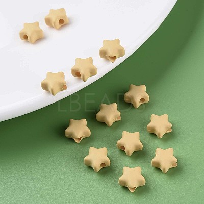 Spray Painted Acrylic Beads X-MACR-S373-45-O07-1