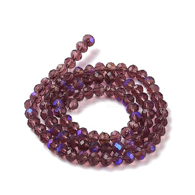 Electroplate Glass Beads Strands X1-EGLA-A034-T6mm-L14-1