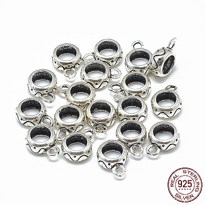 Thailand 925 Sterling Silver Tube Bails STER-T002-17AS-1