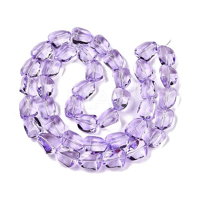 Electroplate Glass Beads Strands X-EGLA-N012-05B-1