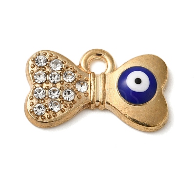 Alloy Enamel Rhinestone Glass Pendants X1-ENAM-U003-02G-12-1