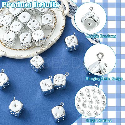Plating Acrylic Pendants OACR-CJC0005-05-1