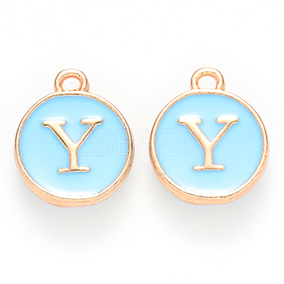 Golden Plated Alloy Enamel Charms ENAM-S118-04Y-1