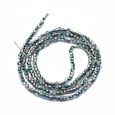 Electroplate Glass Beads Strands GLAA-F079-A-HP04-1