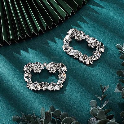 2Pcs Crystal Rhinestone Shoe Decoration DIY-OC0009-93P-1