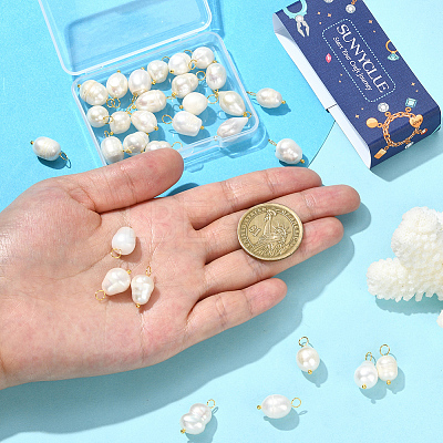 30Pcs Natural Cultured Freshwater Pearl Pendants FIND-SC0019-31-1