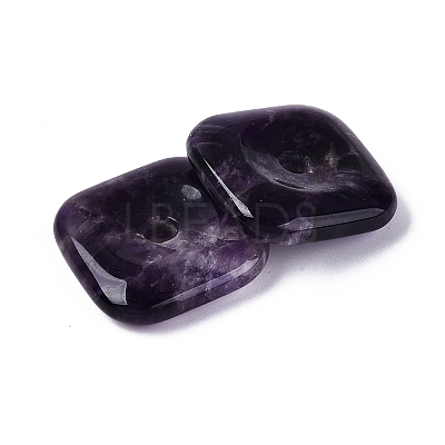 Natural Banded Amethyst Pendants G-Q602-02E-1
