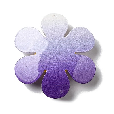 Acrylic Big Pendants with Glitter Powder MACR-M023-03F-1