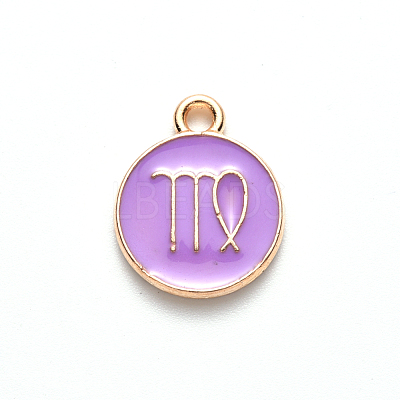 Alloy Enamel Pendants X-ENAM-S124-01B-01B-1