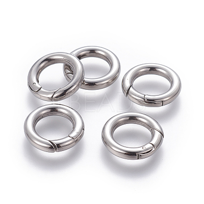 Tarnish Resistant 304 Stainless Steel Spring Gate Rings LS-STAS-D070-01P-1