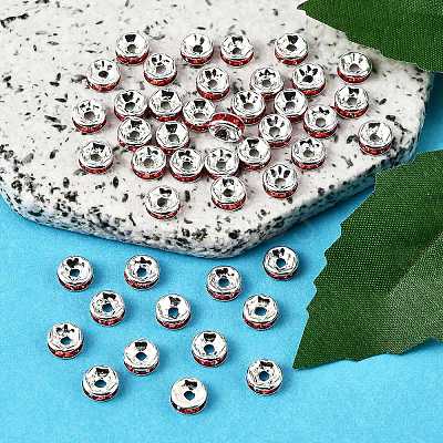 Brass Grade A Rhinestone Spacer Beads RB-A014-Z6mm-21S-1