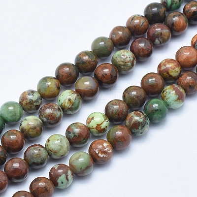 Natural Quartzose Jade Beads Strands G-E444-32-6mm-1