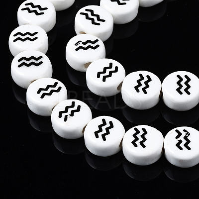 Handmade Porcelain Ceramic Beads Strands PORC-S502-032E-1