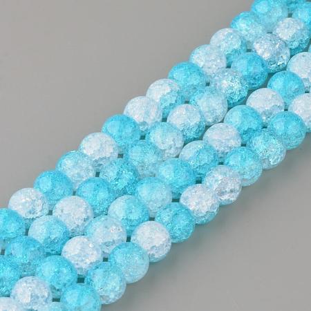 Synthetic Crackle Quartz Beads Strands GLAA-S135-6mm-08-1