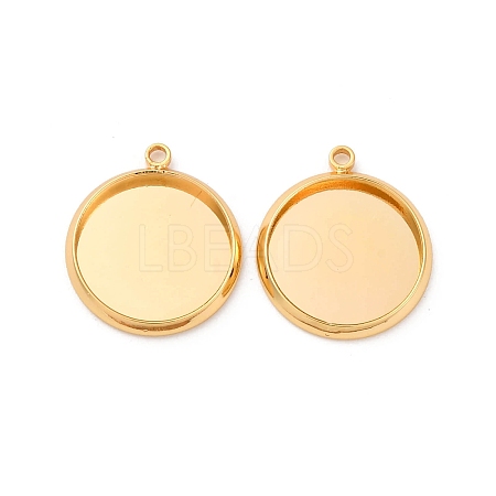 Brass Pendant Cabochon Settings KK-F898-20C-G-1
