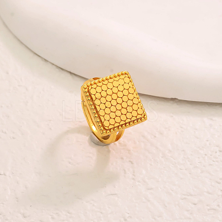 Brass Adjustable Finger Rings for Women XF2324-2-1