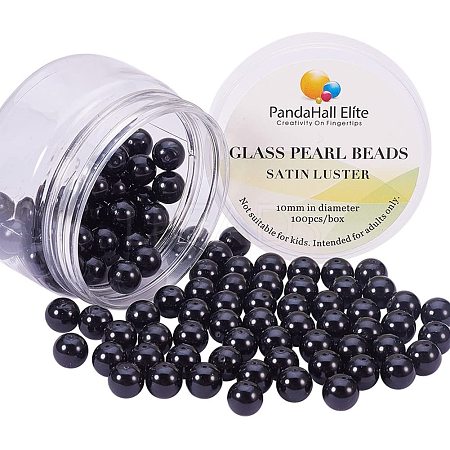 Pearlized Glass Pearl Round Beads HY-PH0001-10mm-080-1
