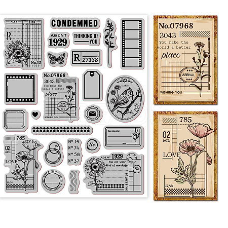 Rubber Clear Stamps DIY-WH0251-009-1