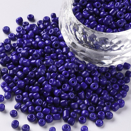 Baking Paint Glass Seed Beads SEED-US0003-3mm-K6-1