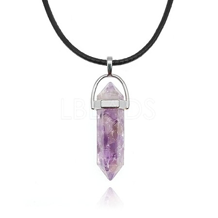 Natural Amethyst Pendant Necklaces IC1467-2-1
