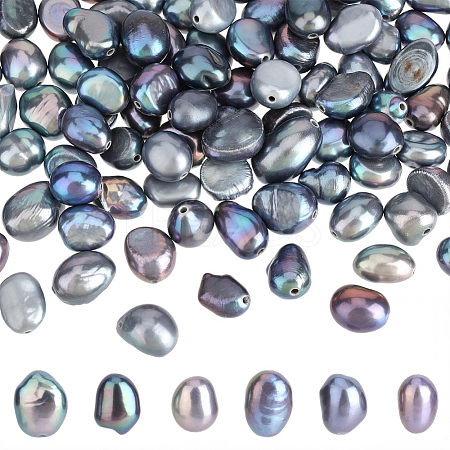 120Pcs Dyed Natural Cultured Freshwater Pearl Beads PEAR-PA0001-07A-1