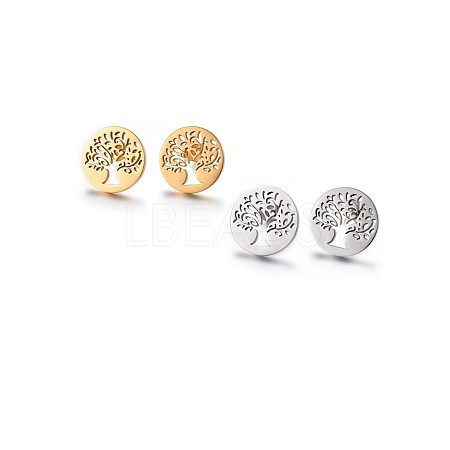 304 Stainless Steel Stud Earrings EJEW-H371-05-1