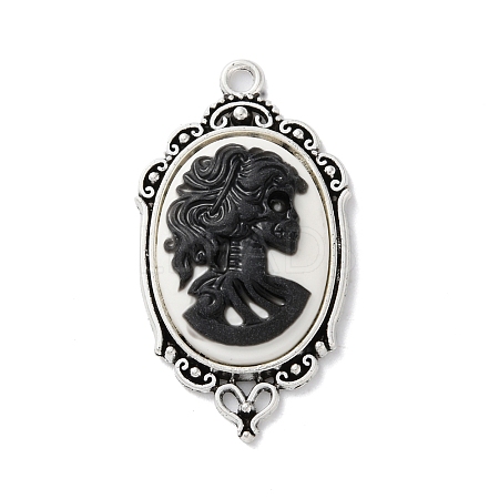 Tibetan Style Alloy Pendants TIBE-B002-04AS-01-1