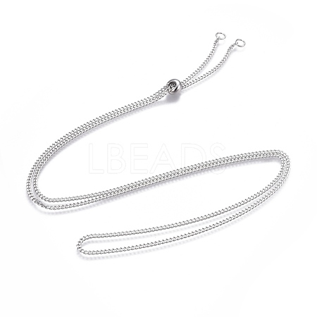 Adjustable 201 Stainless Steel Slider Necklaces X-NJEW-L156-001P-1