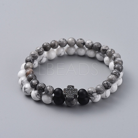 Stretch Bracelet Sets BJEW-JB05027-05-1
