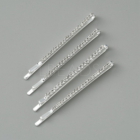 Metal Rhinestone Hair Bobby Pins FIND-WH0152-33S-1