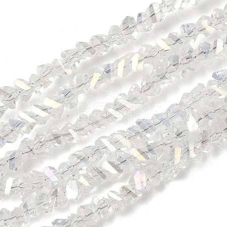 Electroplate Transparent Glass Beads Strands LS-EGLA-P061-04C-AB16-1