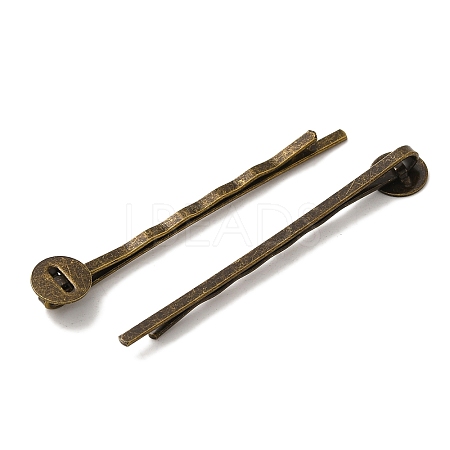 Antique Bronze Iron Hair Bobby Pin Findings X-PHAR-Q017-2-1