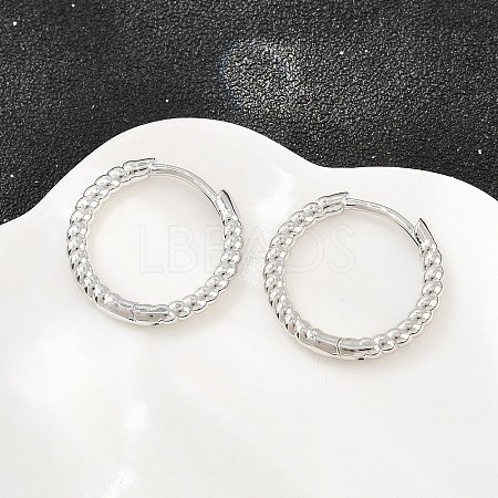 Brass Huggie Hoop Earrings KK-CBA8324-18A-P-1