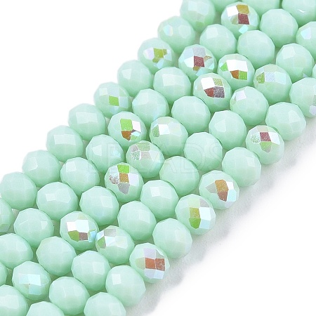 Electroplate Opaque Solid Color Glass Beads Strands EGLA-A044-P3mm-L14-1