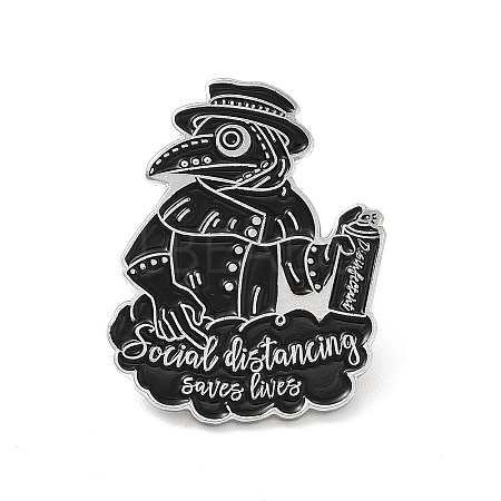 Plague Doctor Enamel Pin JEWB-I022-11E-P-1