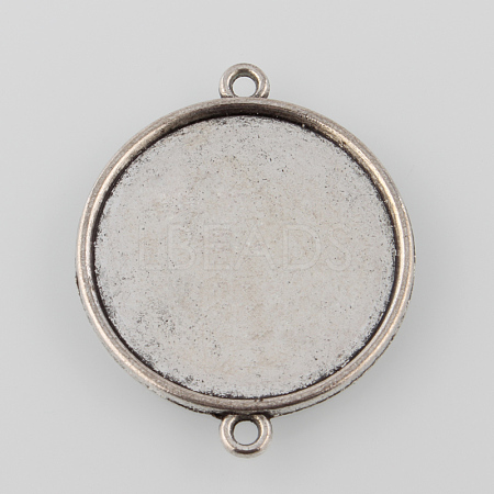 Tibetan Style Alloy Cabochon Connector Settings X-TIBE-M022-14AS-1