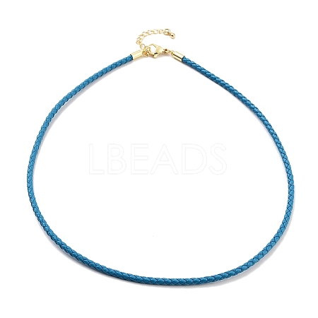 Braided Round Imitation Leather Bracelets Making BJEW-H610-01G-13-1