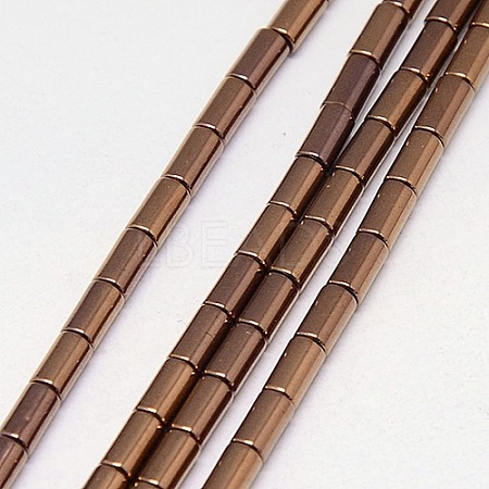 Electroplate Non-magnetic Synthetic Hematite Beads Strands G-J162-C-06-1