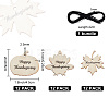 36Pcs 3 Styles Thanks Giving Themed Wood Pendants WOOD-OC0002-75-2