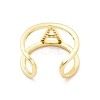Clear Cubic Zirconia Initial Letter Open Cuff Ring RJEW-A012-01G-A-2