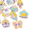 12Pcs 12 Style Alloy Enamel Pendants ENAM-YW0002-76-2