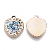 UV Plating Acrylic Pendant Rhinestone Settings PACR-R245-12-2